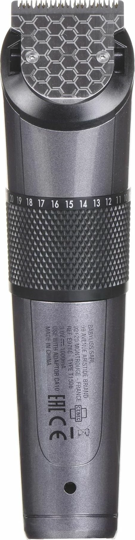 Makinë rroje BaByliss E976E, 0.5-25 mm, 26 nivele, teh titan, gri