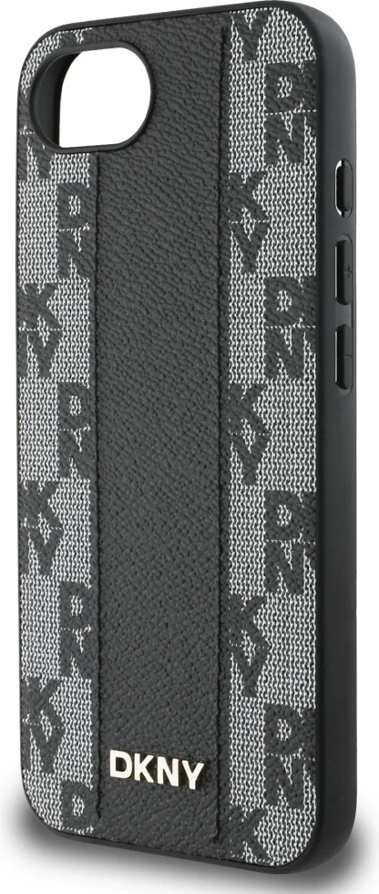 Mbështjellës DKNY për iPhone 16e, lëkurë ekologjike, MagSafe, i zi