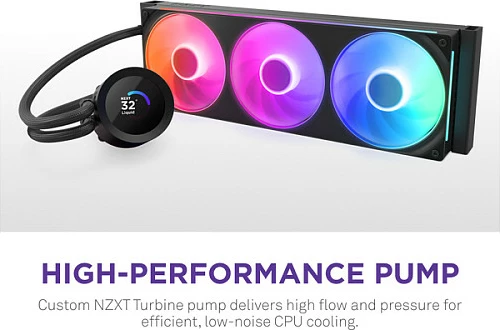 Ftohës uji AIO NZXT Kraken Plus V2 360mm RGB LCD RL-KR360-B2, i zi