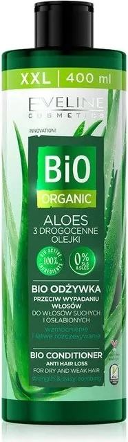 Kondicioner për flokë Eveline Cosmetics Bio Organic kundër rënies Aloe për femra 400ml