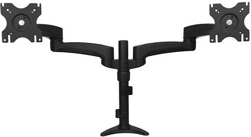 Mbajtëse për dy monitorë StarTech ARMDUAL, montim në tavolinë me clamp/grommet, VESA 75x75/100x100, 12-24", e zezë