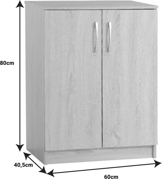 Raft këpucësh-dollap Shordo melamine ngjyrë natyrale 60x40.5x80cm