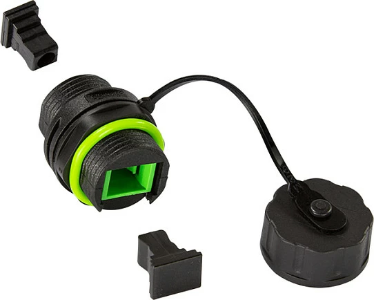 Konektor fibër optike LogiLink SC Simplex outdoor me kapak pluhuri, i zi/jeshil