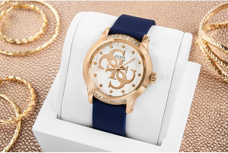 Orë dore Guess për femra, navy blue