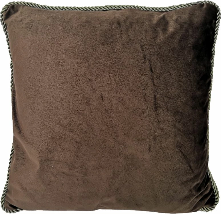 Jastëk dekorativ Solid, kadife, ngjyrë kafe, 50x50cm