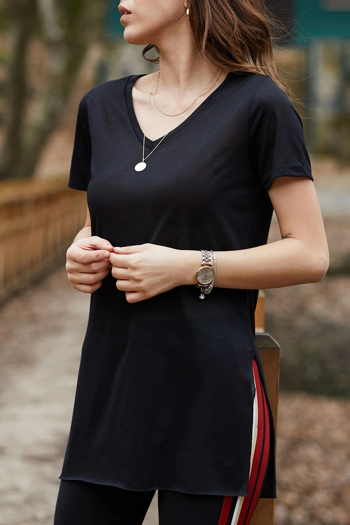 Bluzë e zezë për gra, Jumeon, X3031