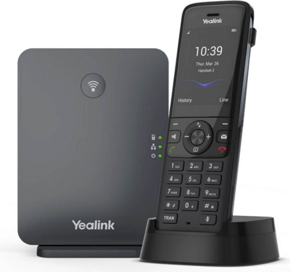 Telefon DECT pa kabllo, Yealink W78P 1302026, e zezë, set bazë + aparat