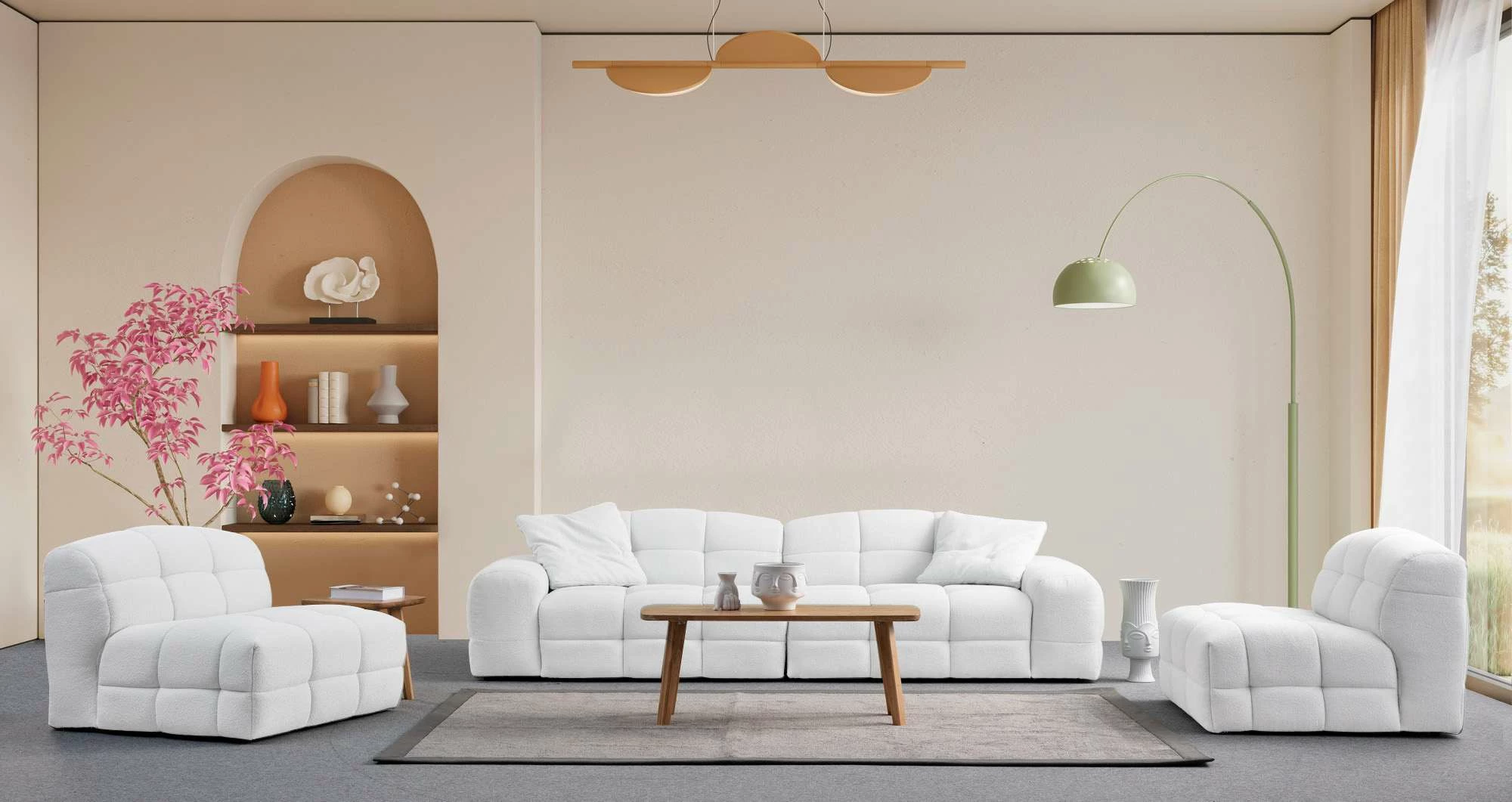 Karrige njëvendëshe Pescara O1, e bardhë, Atelier del Sofa