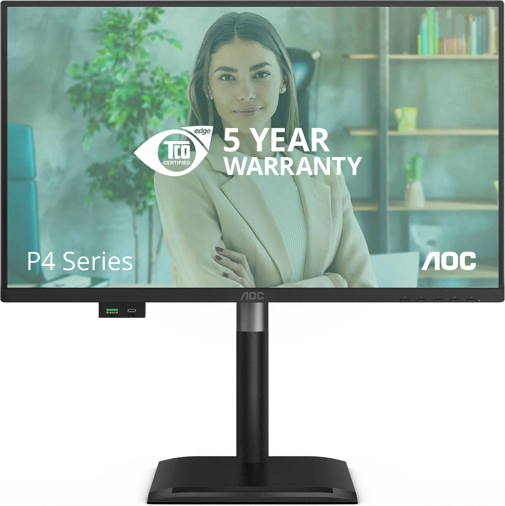 Monitor AOC 24P4U 23.8 inç IPS HDMI DP DVI USB Hub i zi