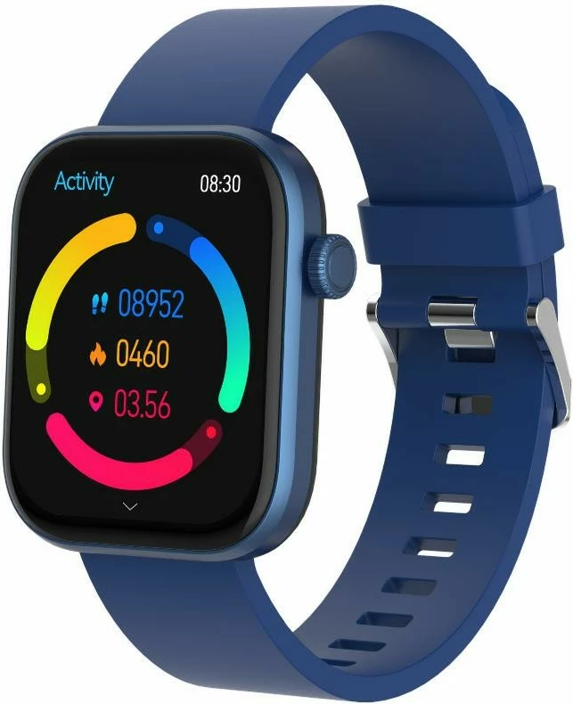 Smartwatch Denver SWC-185BU, ekran me prekje, rrip silikoni, blu