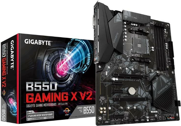 Pllakë amë Gigabyte B550 GAMING X V2, Socket AM4, ATX, 4 DDR4, HDMI/DVI, M.2, E zezë