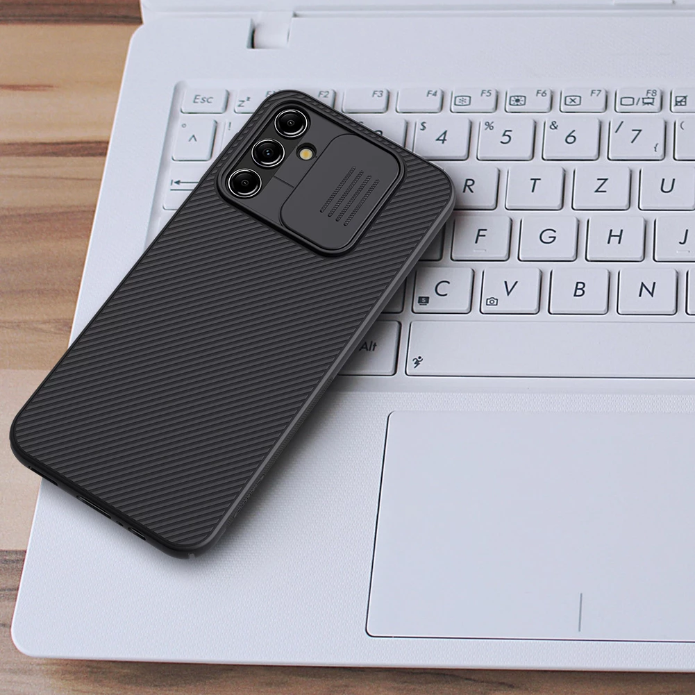 Mbështjellës Nillkin CamShield Case për Samsung Galaxy A14 5G / Galaxy A14, me kapak kamere, Kaltër