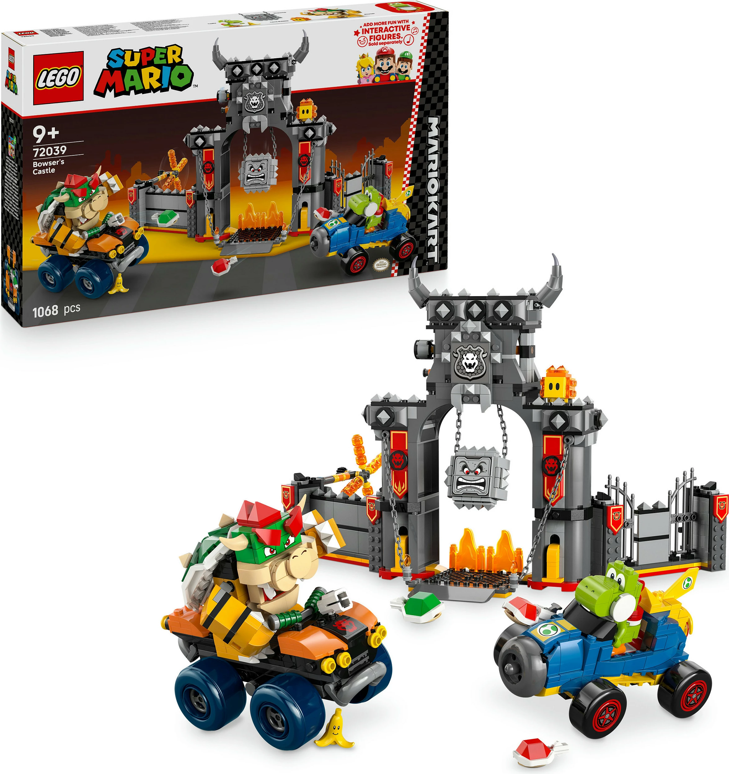Set ndërtimi LEGO Super Mario Mario Kart 72039 Bowser's Castle, 1068 pjesë, 9+, multikolor