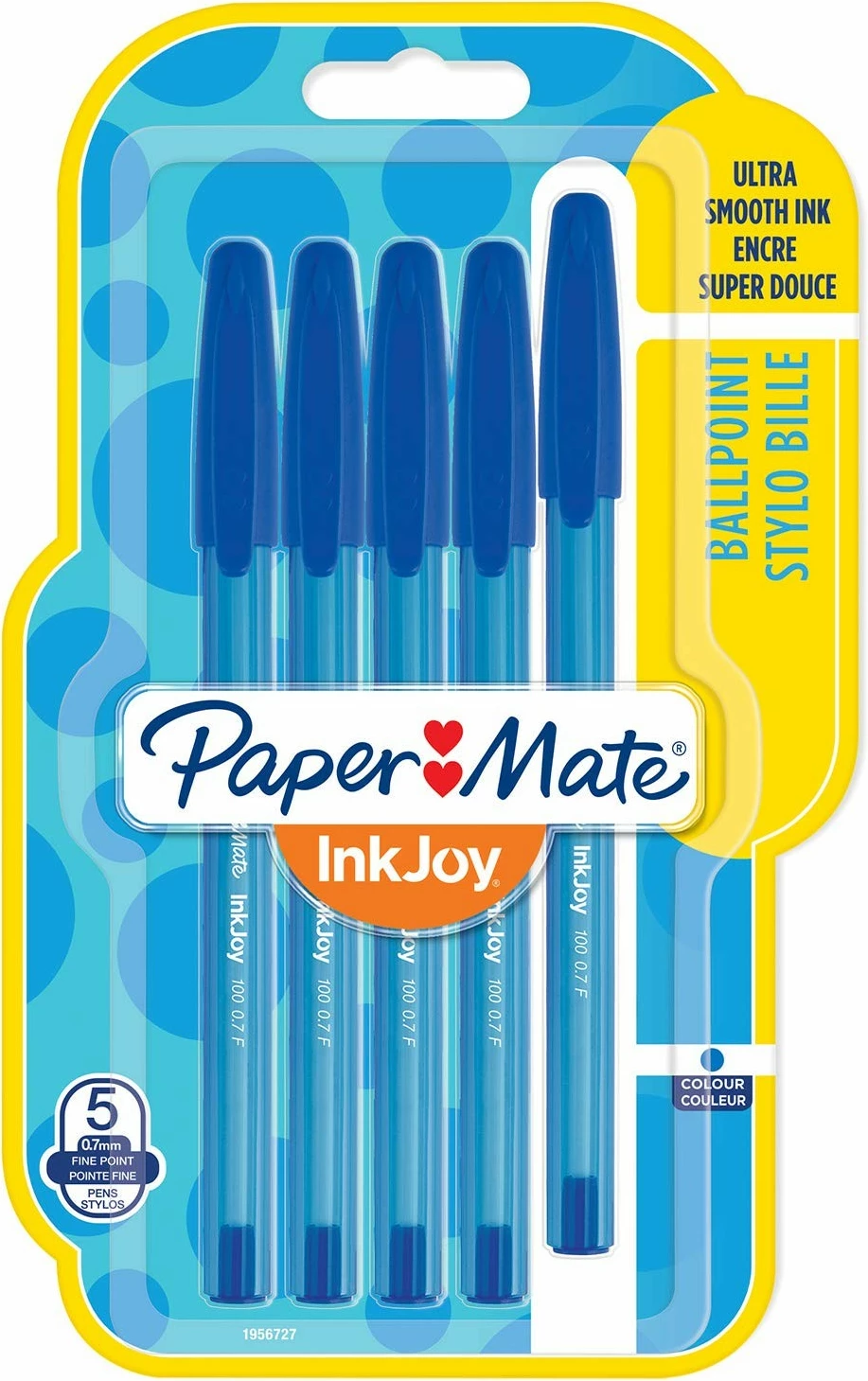 Set lapsa PaperMate InkJoy 100 ST, fine, 5 copë, ngjyrë kaltër