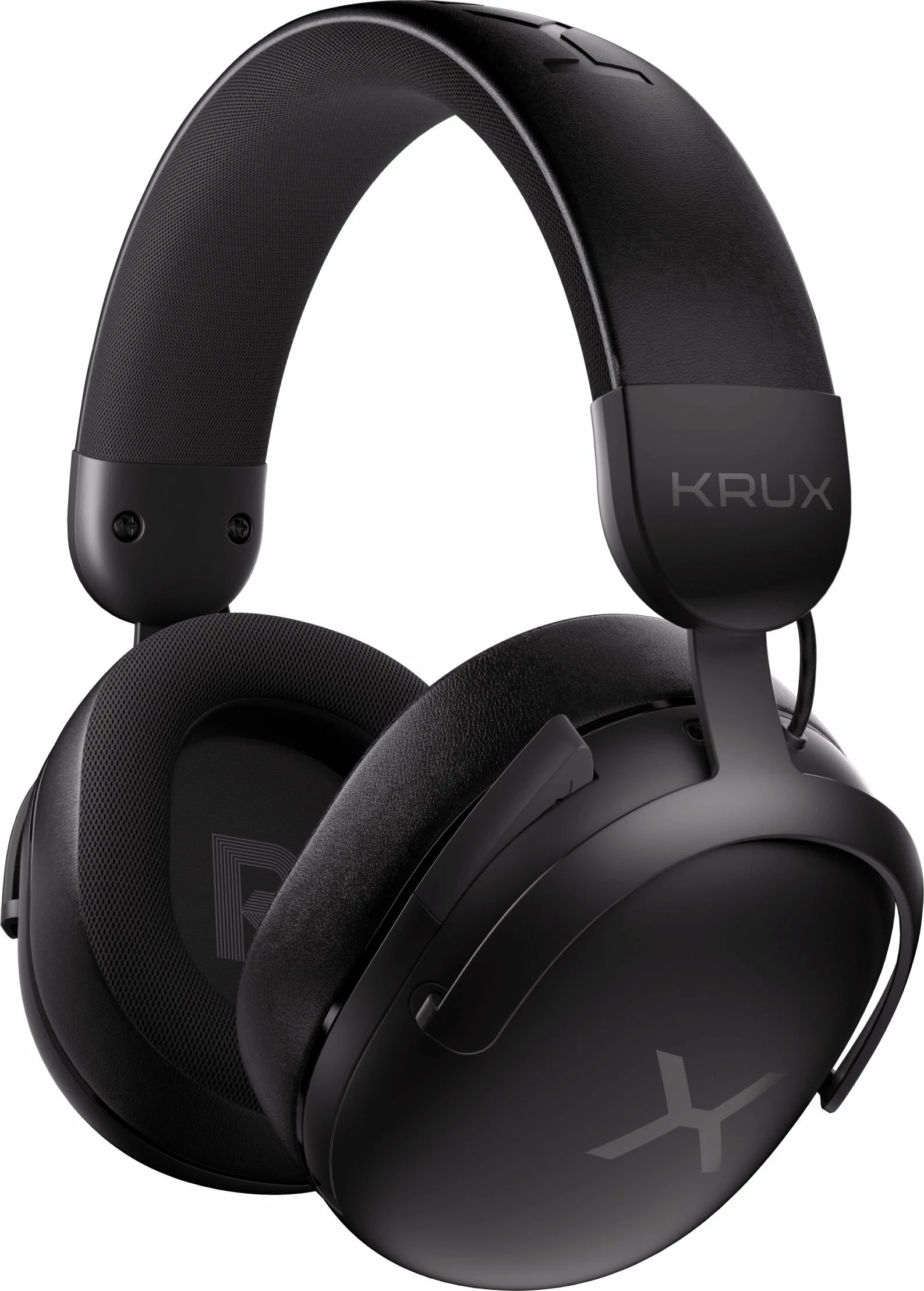 Kufje Krux Crave Pro Wireless KRXC013, USB/2.4GHz/BT, me mikrofon, zezë, set me receiver USB