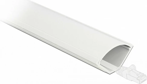 Kanal kabllosh DeLOCK, këndor 56 x 32 mm, 1 m, vetëngjitës, i bardhë