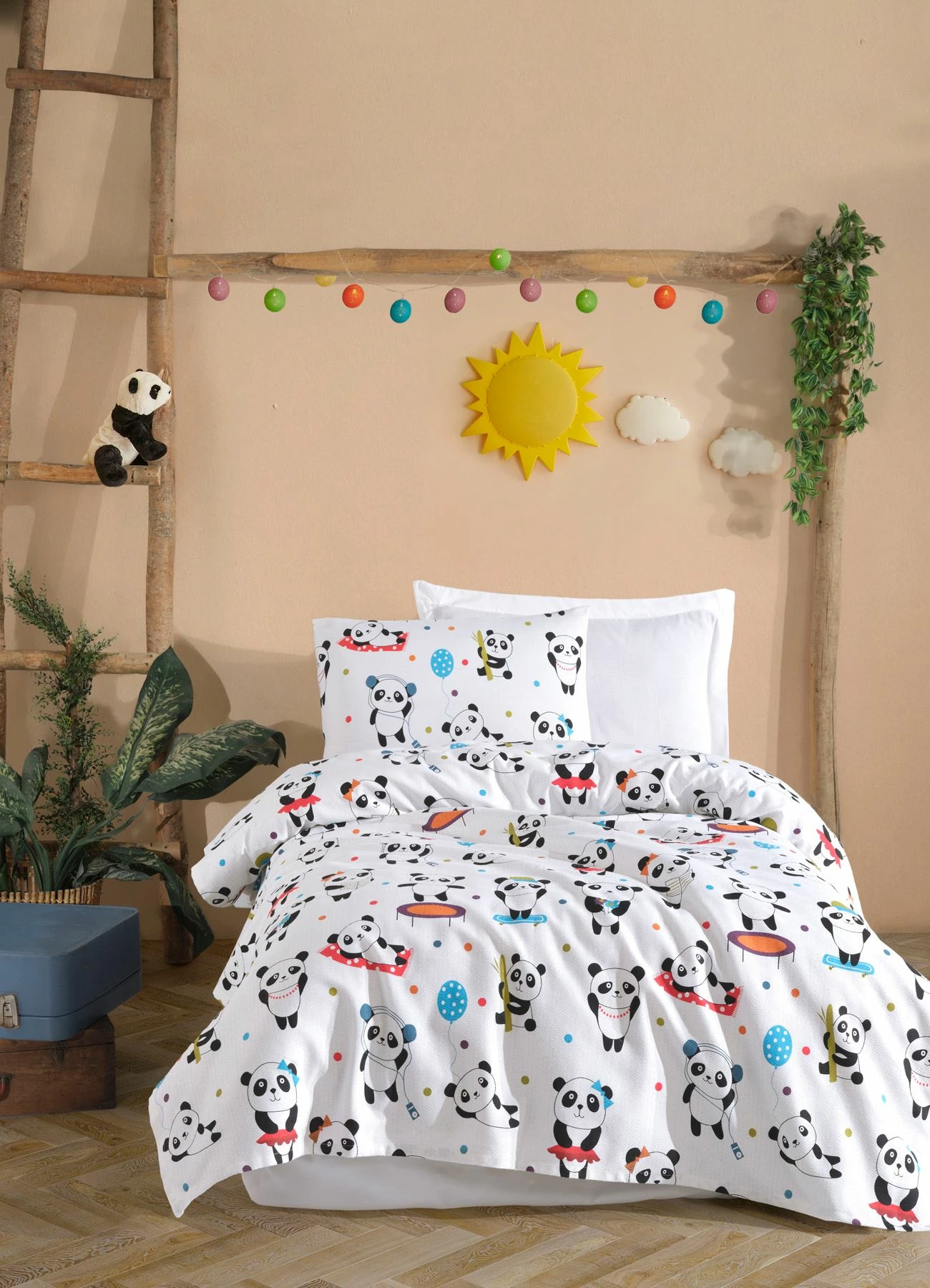 Set piké teke L'essentiel, LovePandas, e bardhë