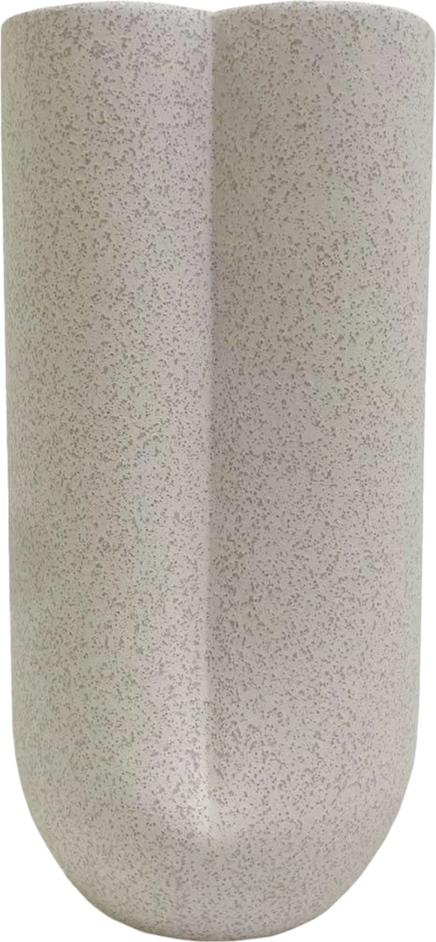 Dekor tavoline qeramike, ngjyrë e bardhë, me kristalizim, FH4612.01, Φ14x29H cm