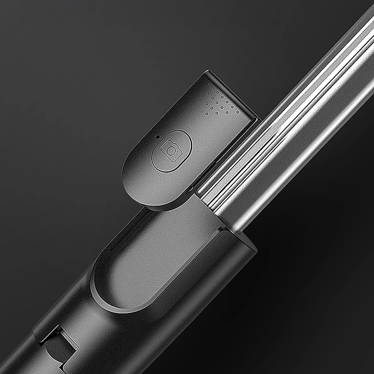 Selfie stick Hurtel WH1YXS tripod teleskopik 1m me llambë LED, mbajtëse telefoni, e zezë