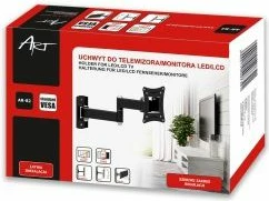 Mbajtës muri për TV/monitor Art AR-82 10"-27" VESA 75x75/100x100, deri 15 kg, i zi