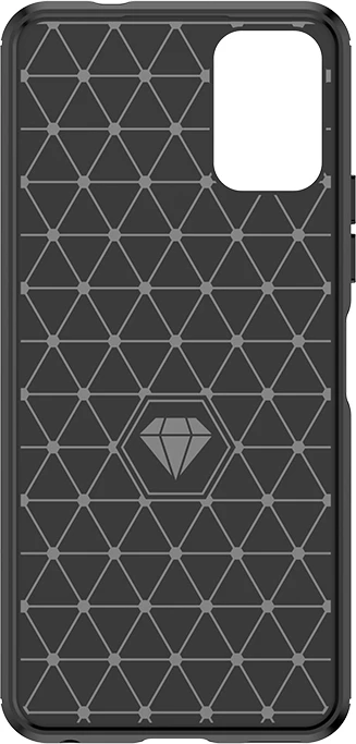 Mbështjellës Hurtel Carbon Case për Nokia C32, silikon, i zi