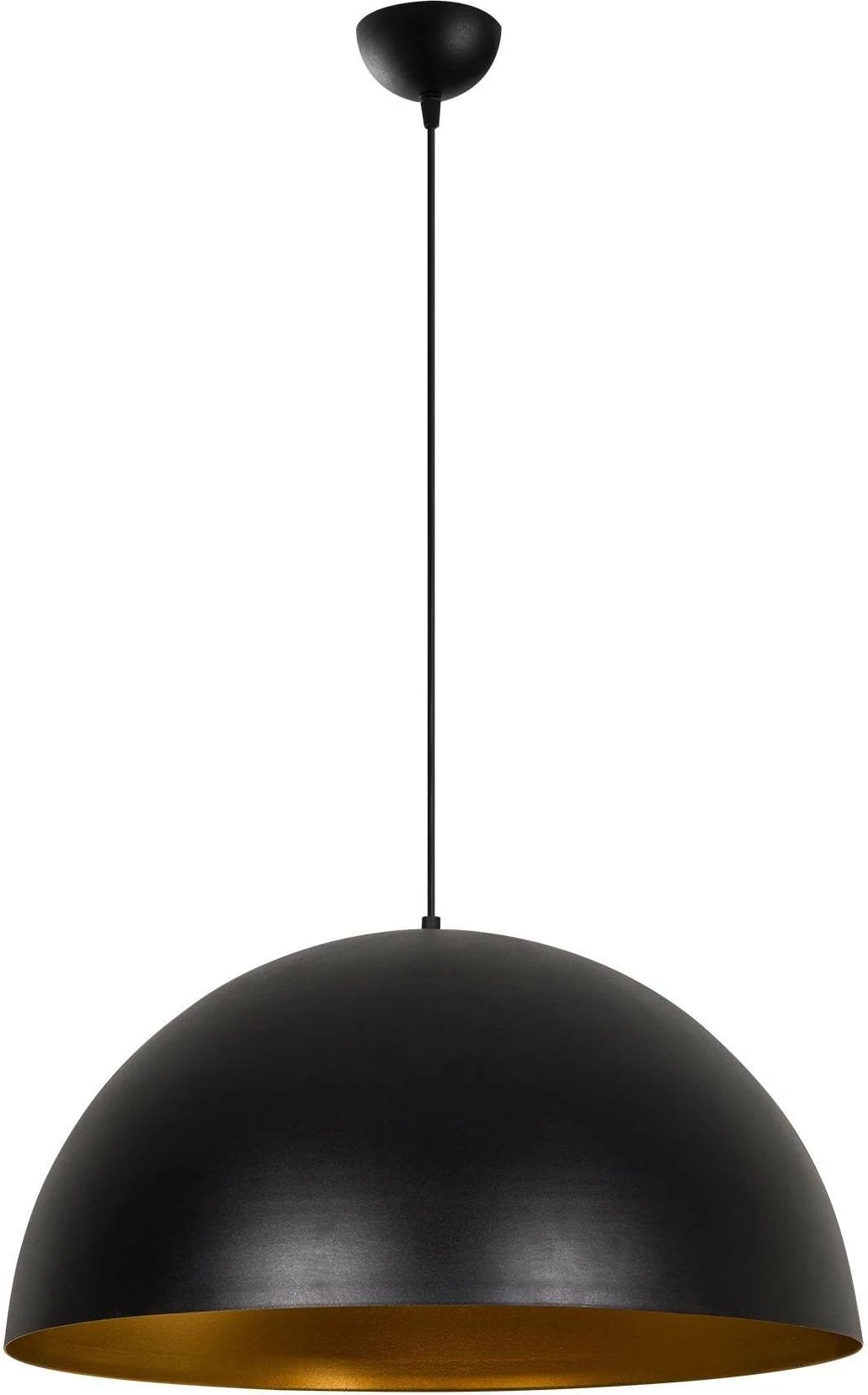 Llambë tavani Opviq, Sivani - MR - 724, e zezë dhe ari, trup metalik, Ø60x126cm