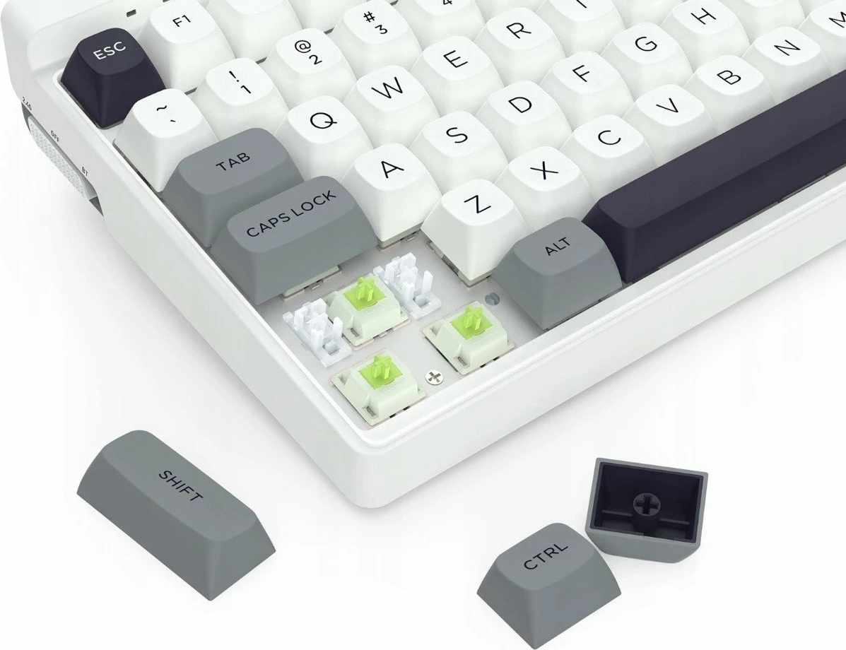 Tastierë mekanike gaming Redragon Garen Pro K656WGB-RGB-PRO 100% Wireless/Wired RGB 4000mAh (US layout), bardhë-hirtë