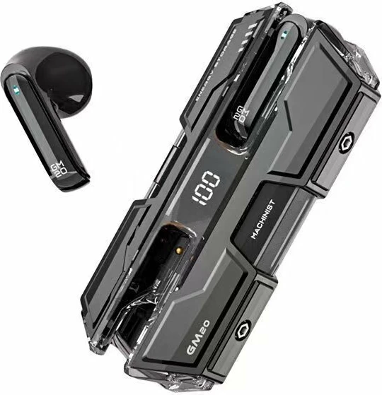 Kufje Wireless me Kuti Karikimi dhe Ekran LED për Kontroll Baterie