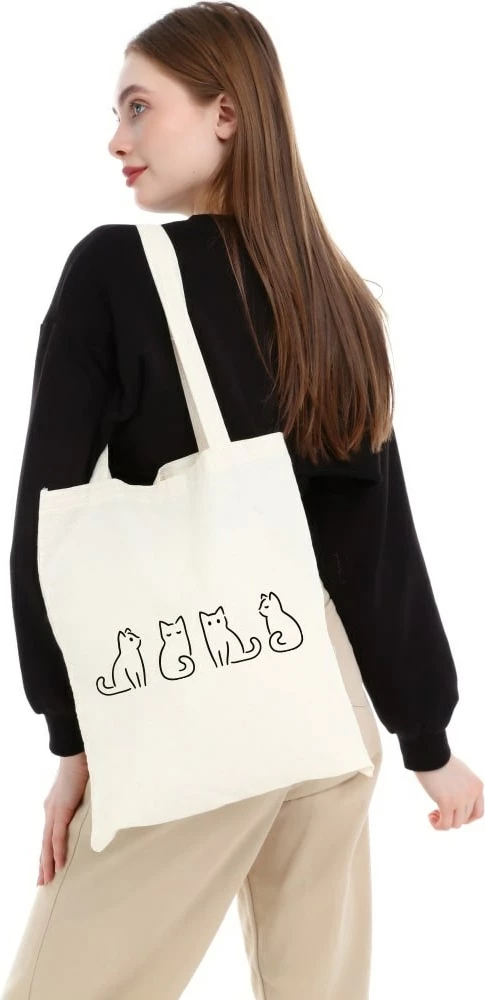 Çantë tote Zoozie Bags, krem, 0376