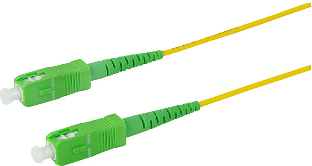 Kabllo fiber optike LogiLink patch cord OS2 SM G.657.A2, SC/APC–SC/APC, 1 m, e verdhë