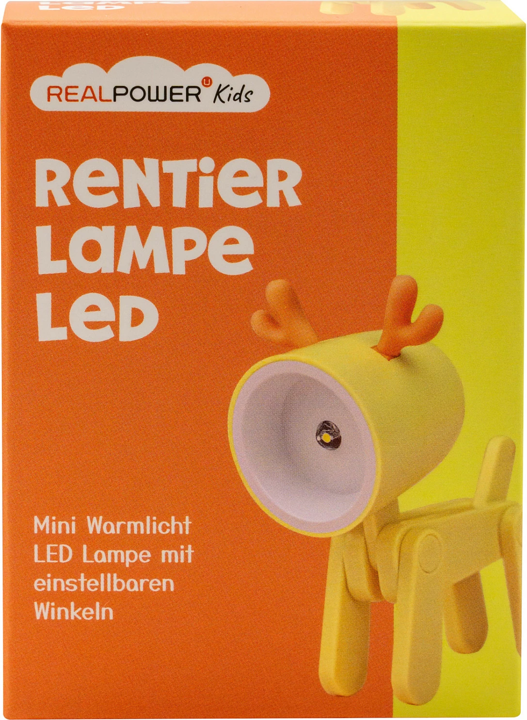 Llambë dore RealPower LED, Drer Yellow Deer, me 3x LR41, e verdhë/portokalli