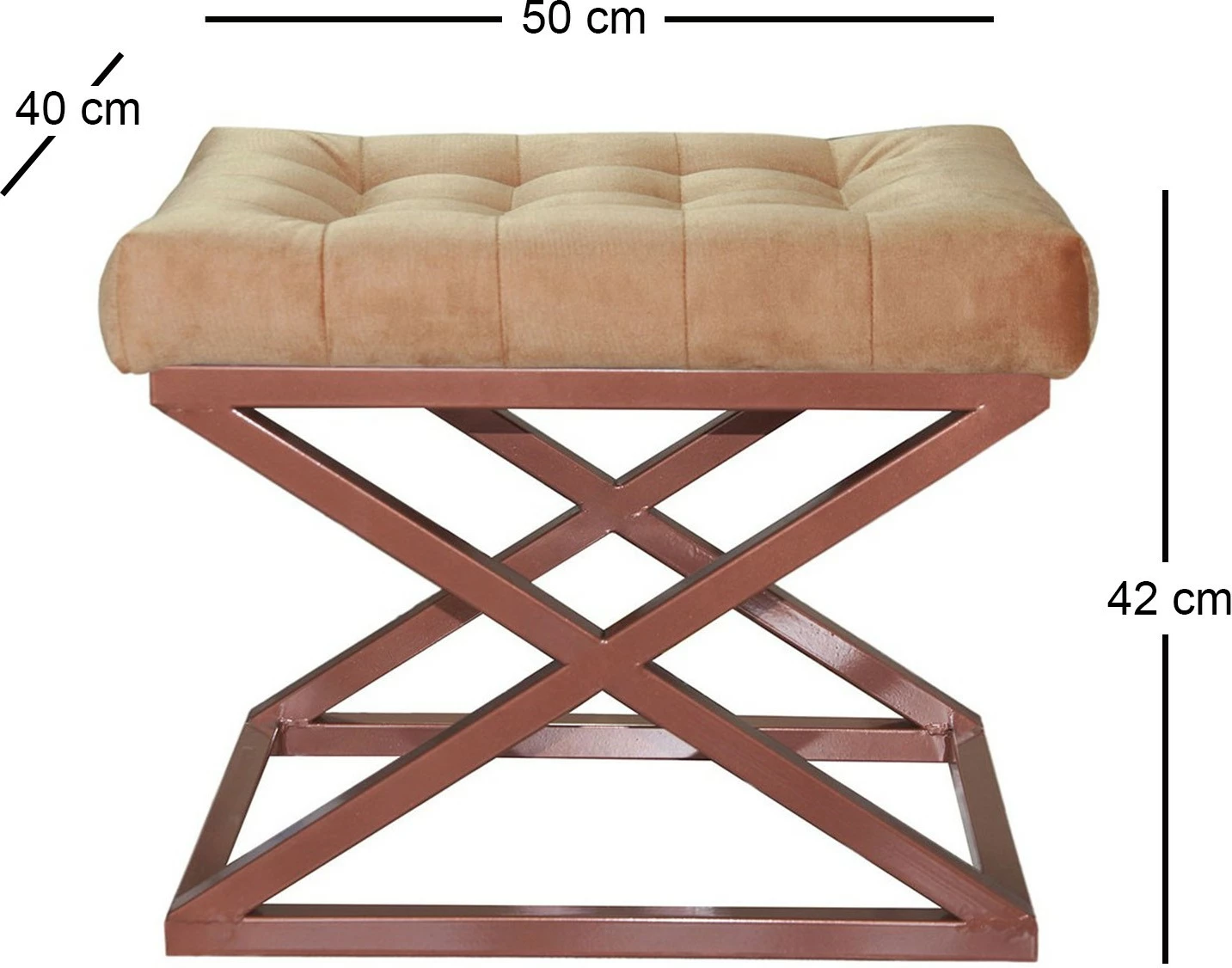 Puf Atelier del Sofa, ngjyrë bakri dhe e verdhë, Capraz