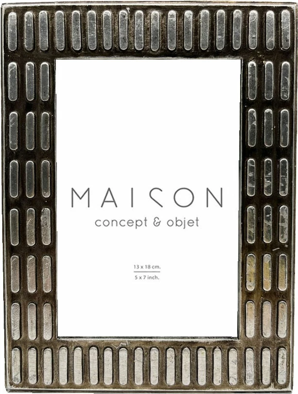 Kornizë foto Jaylen, polirezine, ngjyrë argjendi, 18x2x23cm