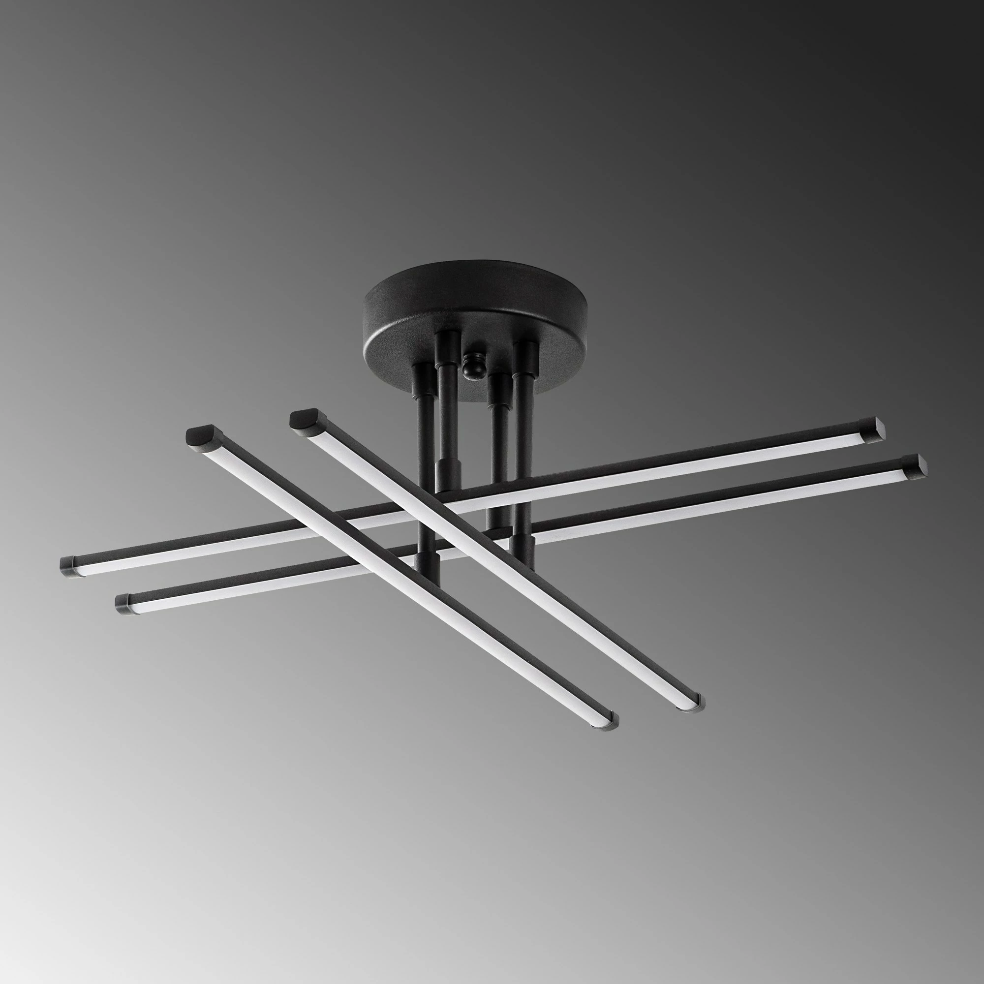 Llambë tavani moderne, metal i zi, Opviq Exhaust-13661, 61x22x61cm