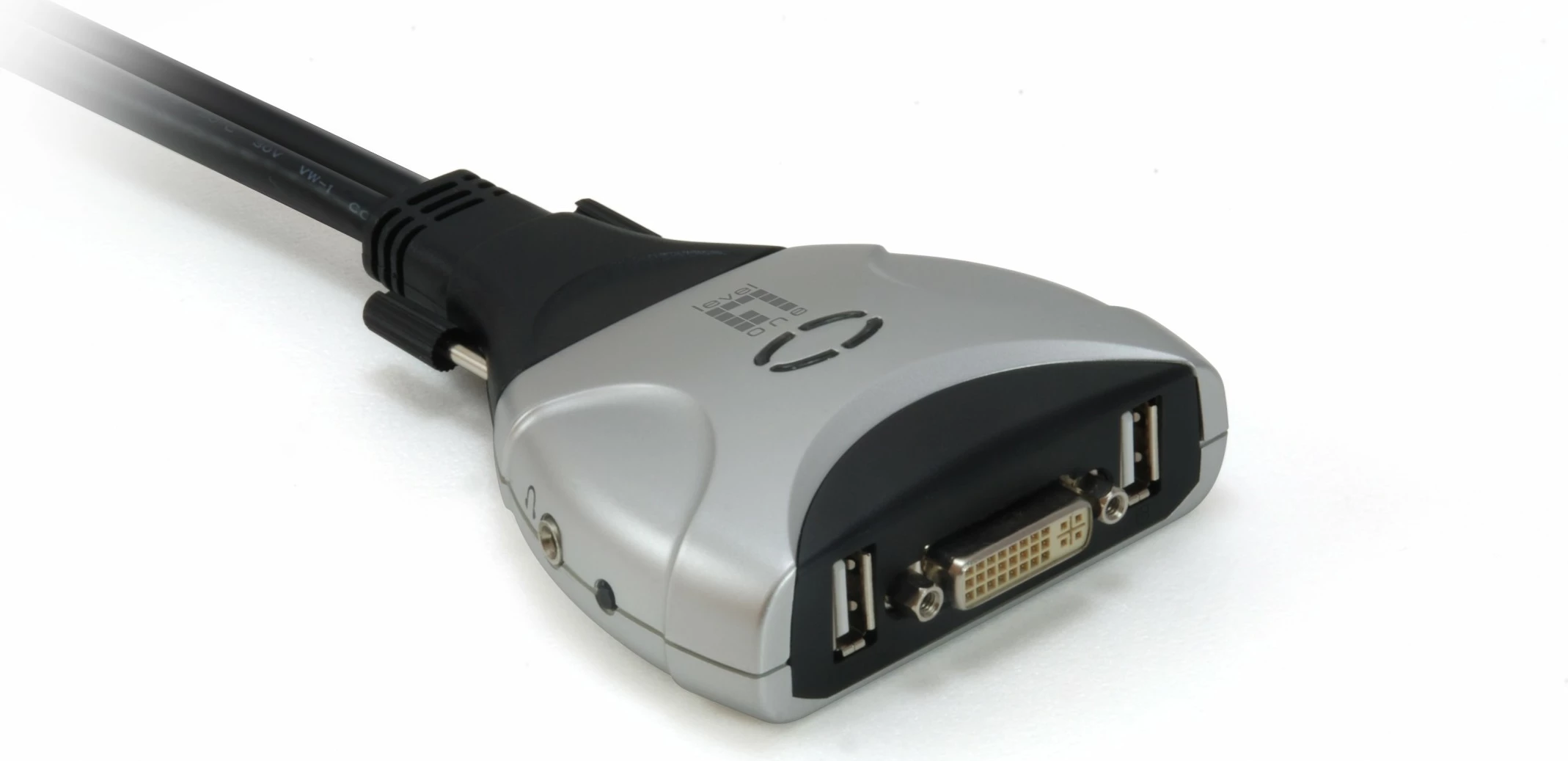 Switch KVM LevelOne 2-Port USB DVI-D, 1920 x 1200, Zi, Gri