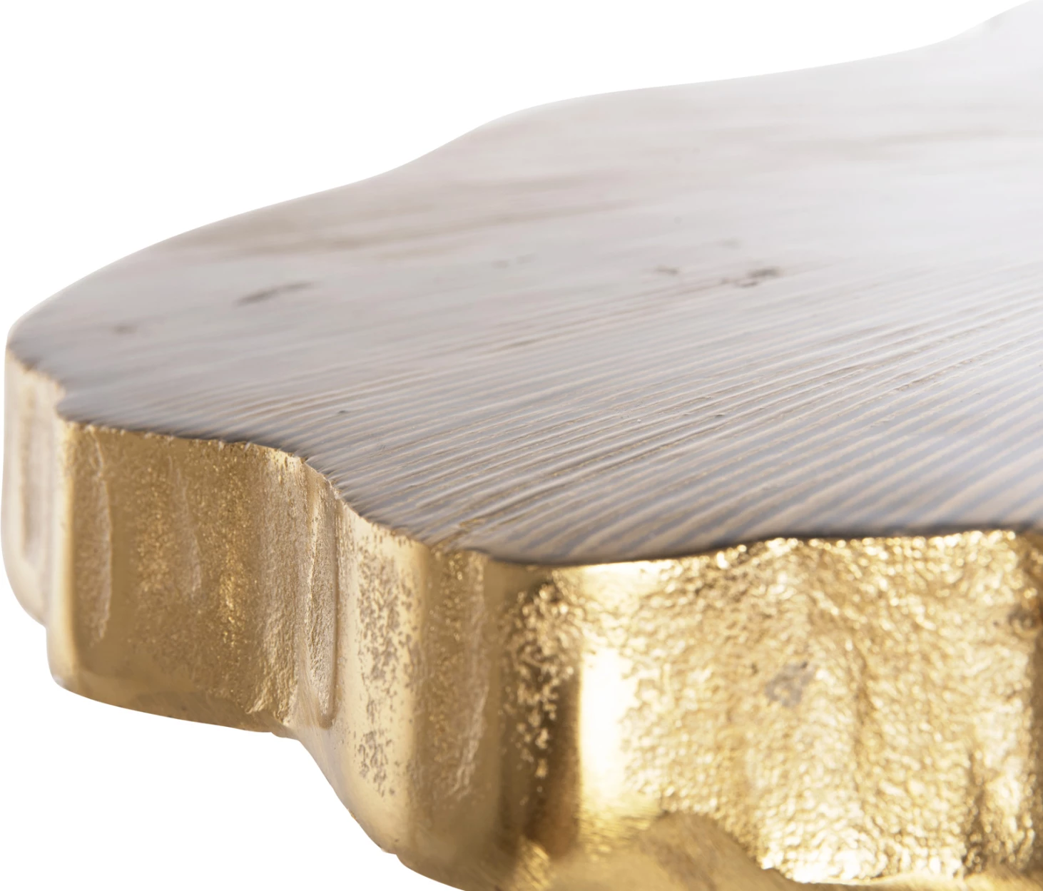 Tavolinë kafeje ANGUL, metal, ngjyrë ari-zi, FH4263, 62x62x44H cm