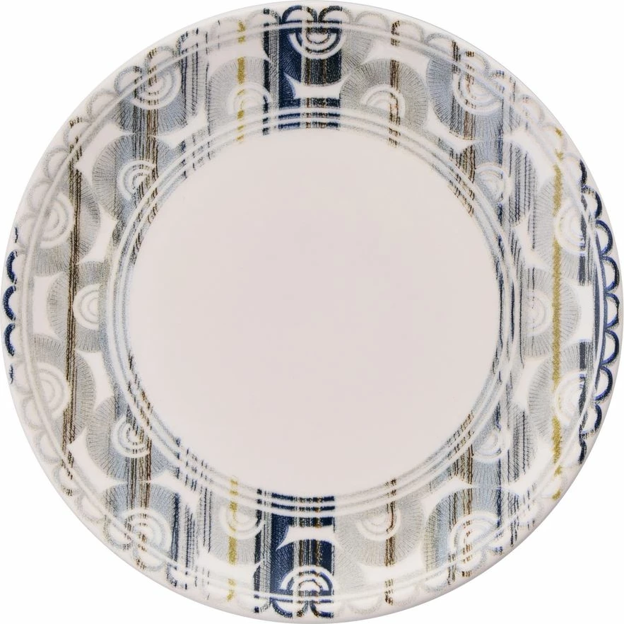 Set pjatash për ëmbëlsira, 6 copë, Hermia Concept, vija gri