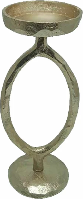 Mbajtëse qirinjsh BODI 34, alumin, ngjyrë ari antik, 14x14x34 cm