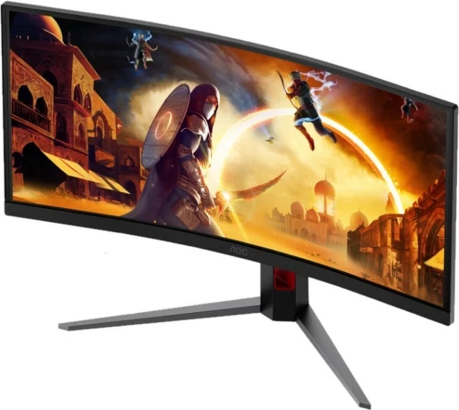Monitor gaming AOC CU34G4CA, 34" UWQHD 180Hz Fast VA, i lakuar HDR400 Adaptive Sync, i zi