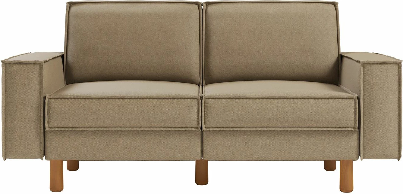 Divan dy-vendësh, ngjyrë Beach dhe Walnut, Atelier del Sofa, Sparrow 2