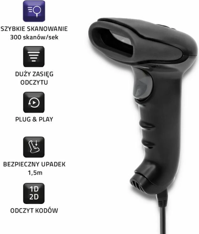 Lexues wireless i kodeve Qoltec, i zi