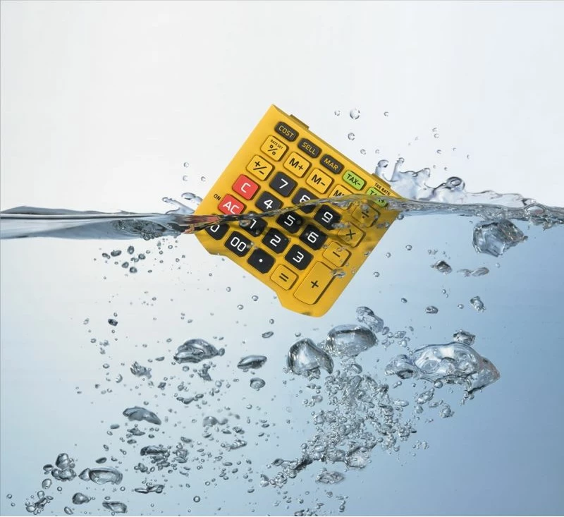 kalkulator zyre Casio WM-320MT-S, i zi/verdhë