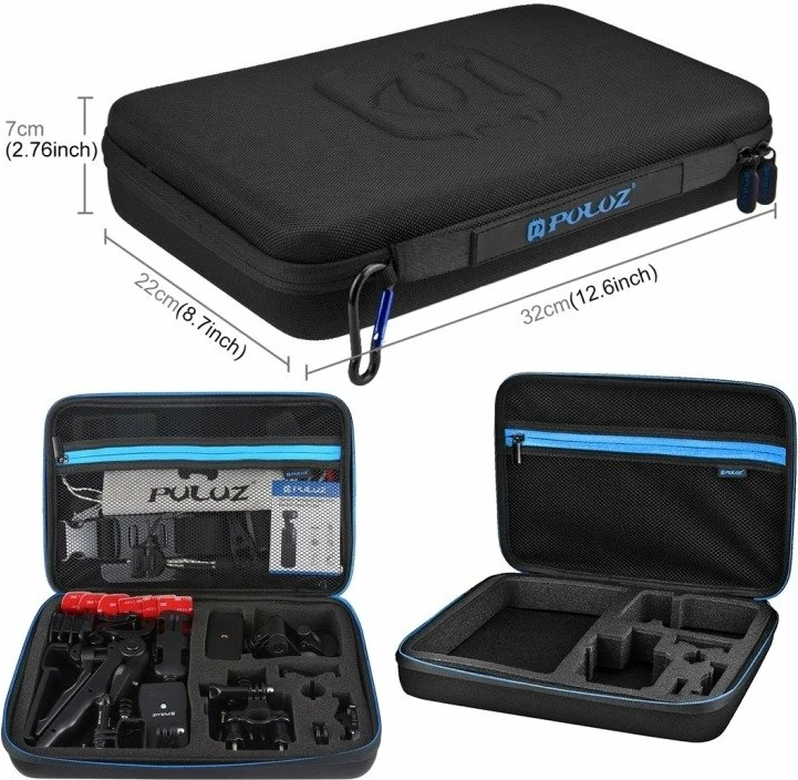 Set aksesorësh Puluz Ultimate Combo 43 në 1 për DJI Osmo Pocket, i zi