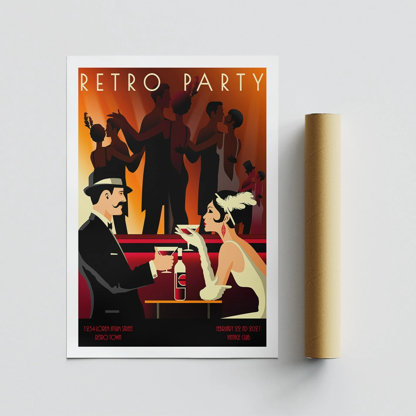 Poster A3, Party - 1972