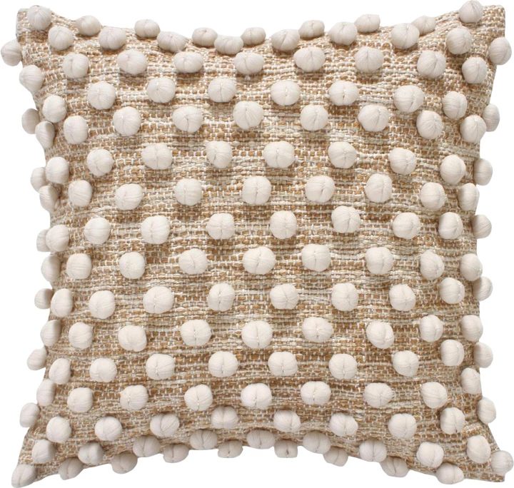 Jastëk dekorativ Finne, ngjyrë bezhë, 45x45x2.5 cm