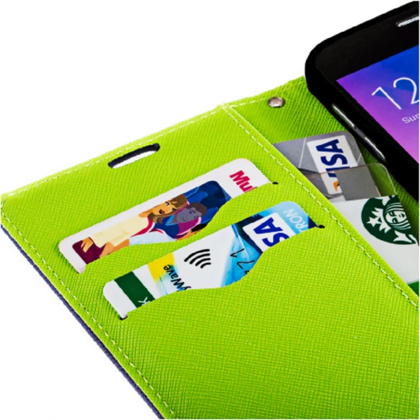 Mbështjellës flip HAVANA Fancy Diary për Samsung Galaxy A14, blu/jeshile