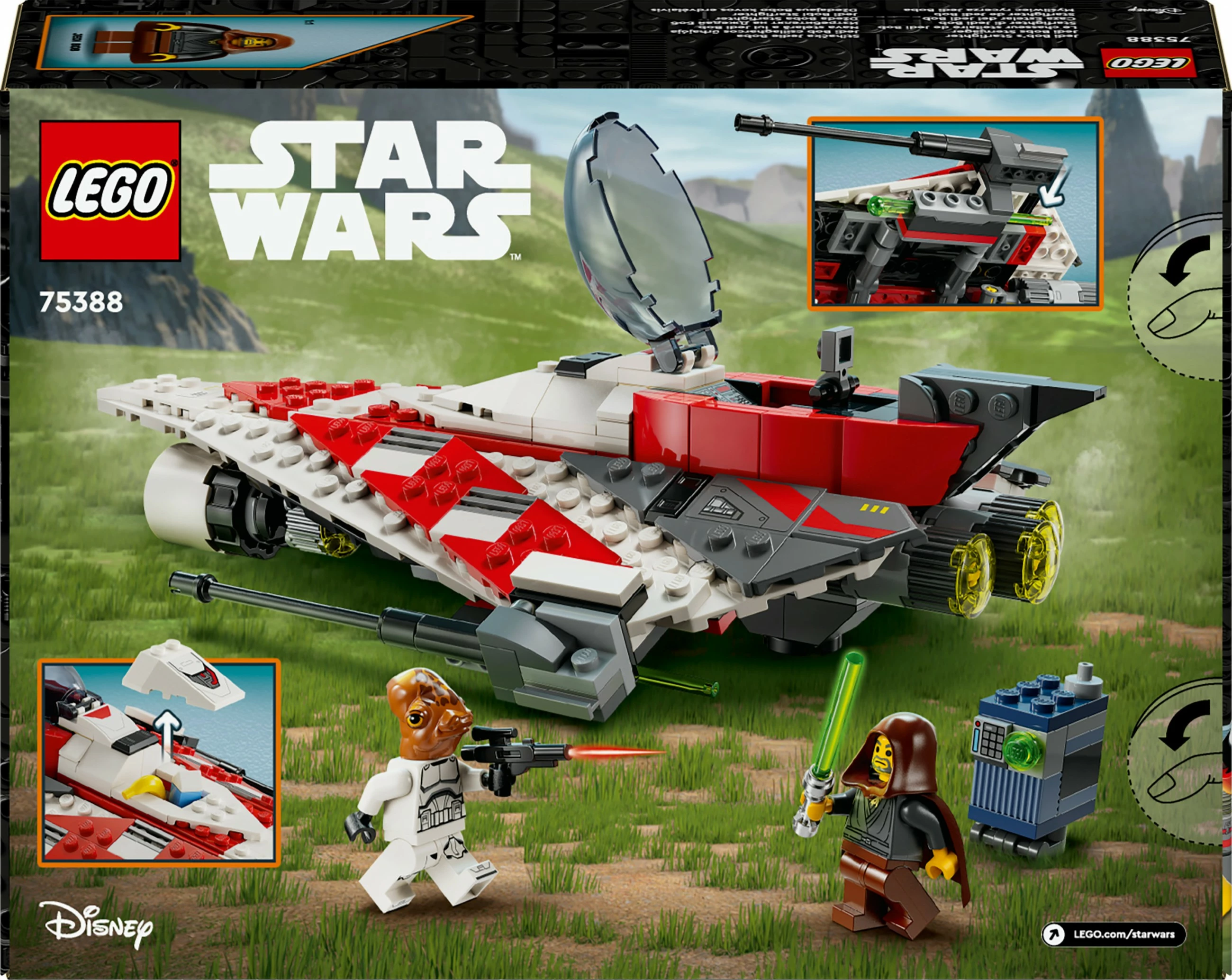 Set ndërtimi LEGO Jedi Bob's Starfighter, 305 pjesë, shumëngjyrësh