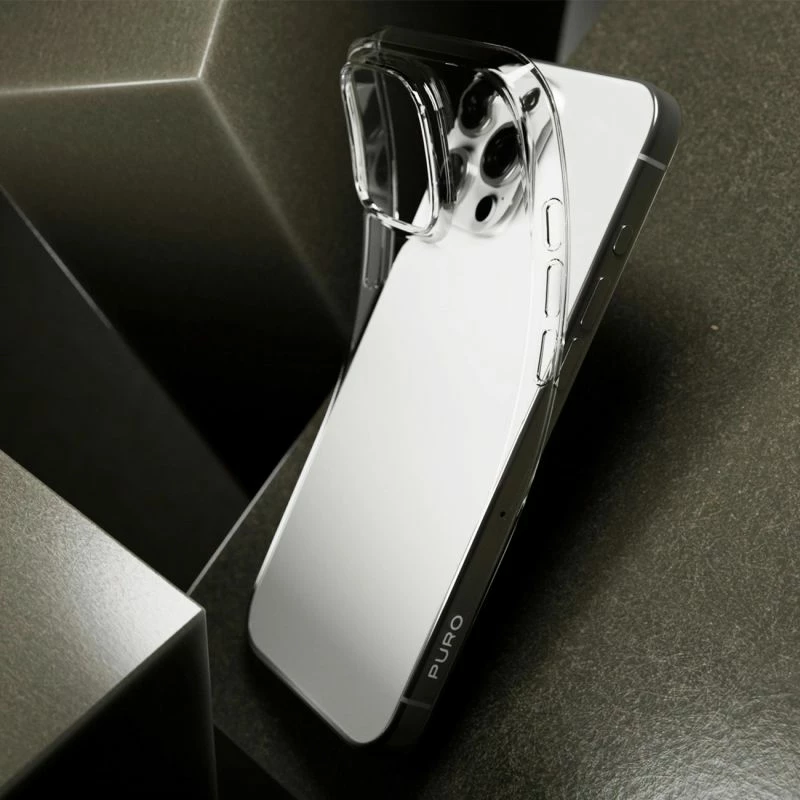 Kuti silikoni për iPhone 16 Pro Max Puro 03 Nude, transparente
