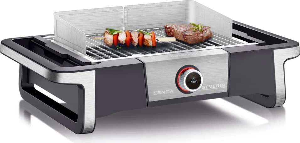 Grill tavoline Severin, i zi-argjendtë