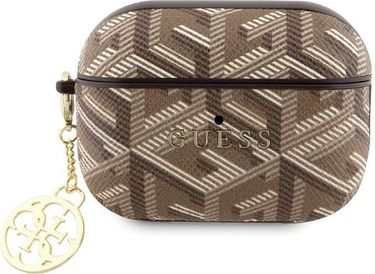 Mbështjellës Guess GCube Charm për AirPods Pro 2, kafe